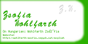 zsofia wohlfarth business card